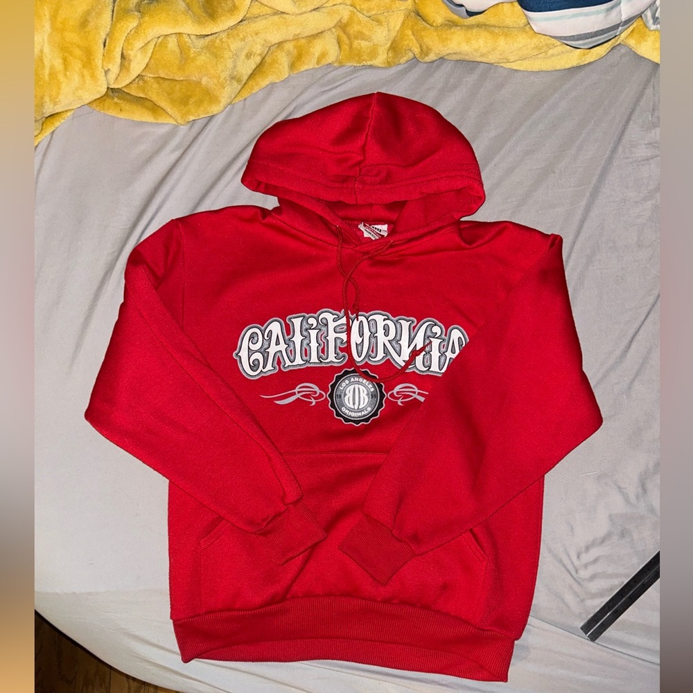 Red California hoodie